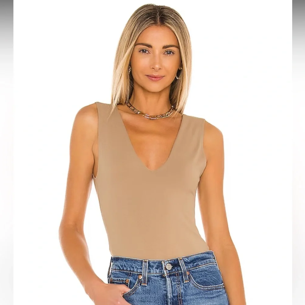 Free People | Keep It Sleek V-neck Sleeveless Bodysuit - Picture 3 of 15